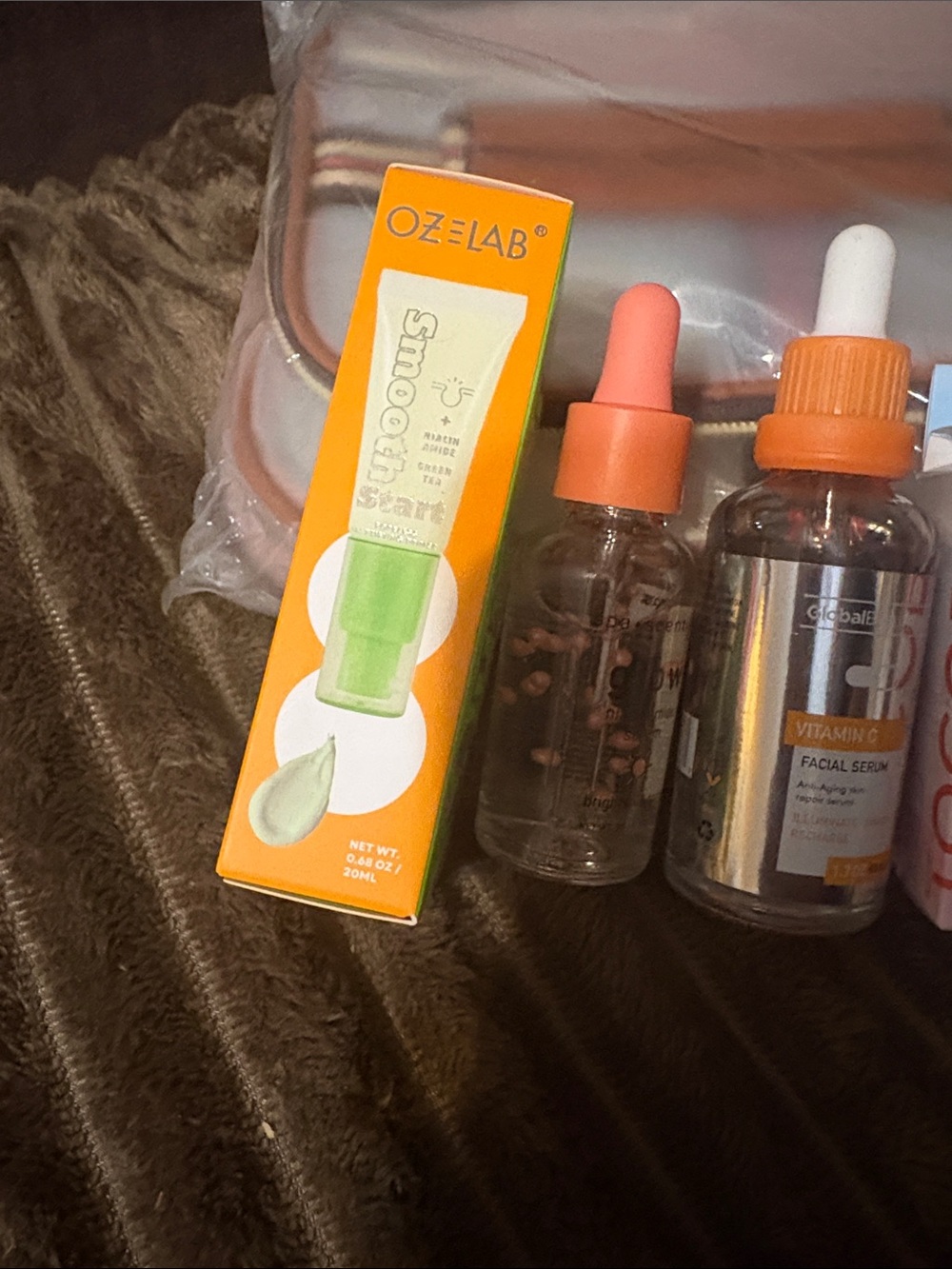 Skincare & Lip Gloss Bundle with Orange-Accent Droppers - Picture 2 of 4